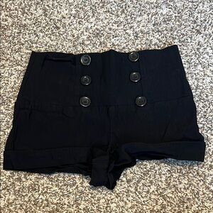 Body C High-Waist Black Structured Shorts – Size Small